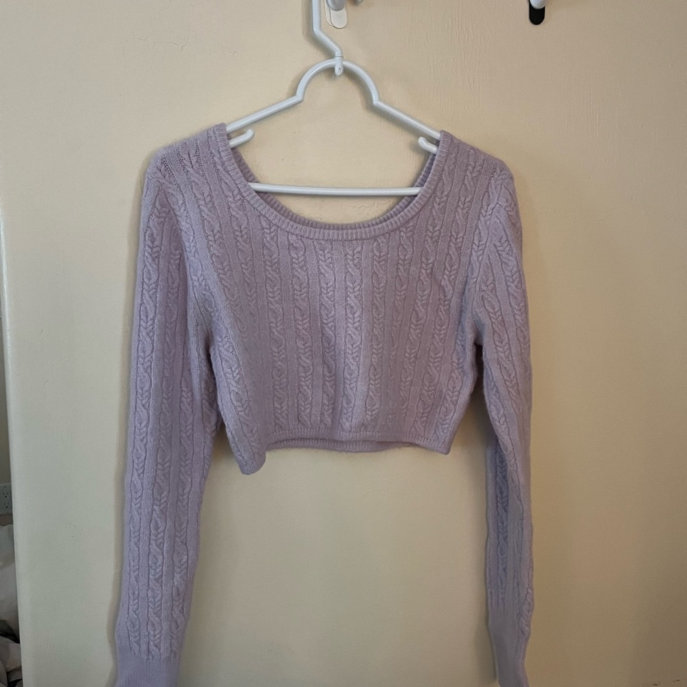 Future collective medium women’s purple long sleeve cropped